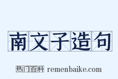 南文子造句是什么意思的图片